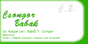 csongor babak business card